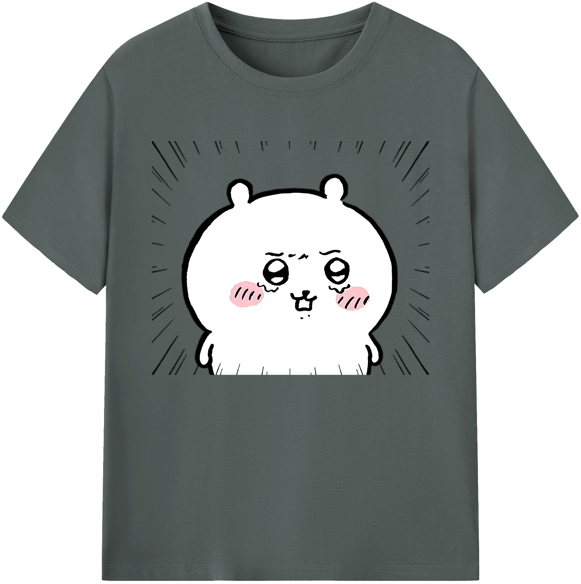 （画像用） ちいかわ ちいかわ Chii-kawa chiikawa 綿100％ メンズ半袖Tシャツ｜肌触りやわらか＆通気性